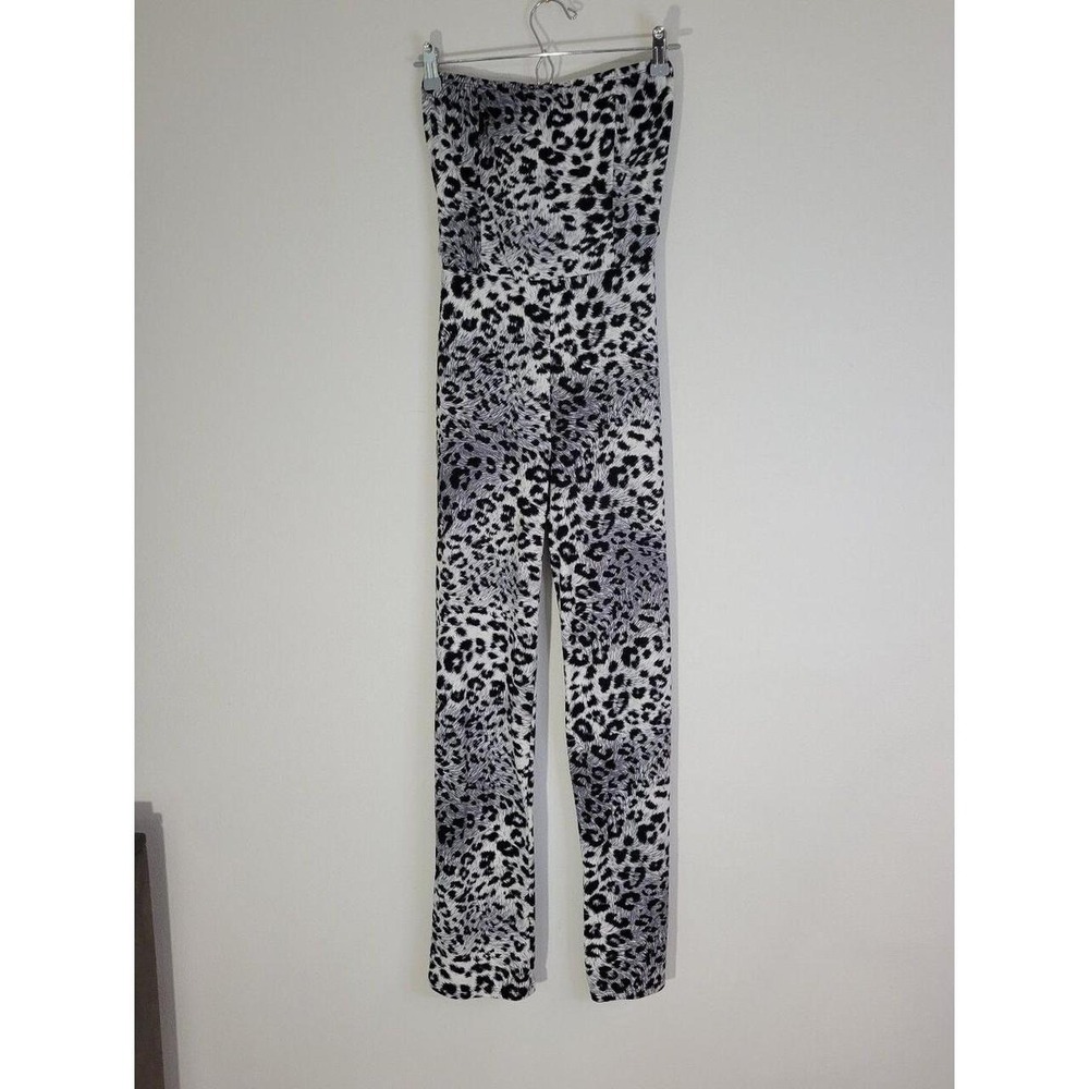 REBEL SUGAR Leopard Print High Waist Wide Leg Women Jumpsuit Pants Size S/P